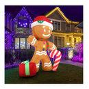 Christmas Inflatable Gingerbread Man With Led Lights