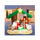 Christmas Inflatable Nativity Scene With Leds And Built In Air Blower