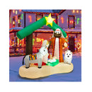 Christmas Inflatable Nativity Scene With Leds And Built In Air Blower