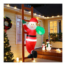 Christmas Inflatable Santa Climbing Ladder Led Decorations Illuminated