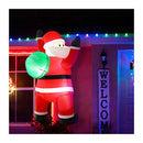 Christmas Inflatable Santa Climbing Led Illuminated Decorations 190Cm