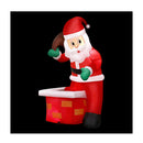 Christmas Inflatable Santa Illuminated Decorations Cold White