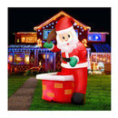 Christmas Inflatable Santa Illuminated Decorations Cold White