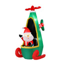 Christmas Inflatable Santa In Helicopter Led Illuminated Decorations