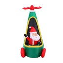 Christmas Inflatable Santa In Helicopter Led Illuminated Decorations