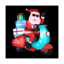 Christmas Inflatable Santa Motorbike Led Illuminated Decorations