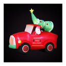 Christmas Inflatable Santa Truck Led Decorations Illuminated