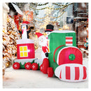 Christmas Inflatables Train With Snowman And Gift Box