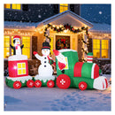 Christmas Inflatables Train With Snowman And Gift Box