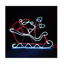 Christmas Light Led Motif Rope Lights Santa Riding 4 Reindeer