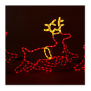 Christmas Light Led Motif Rope Lights Santa Riding 4 Reindeer