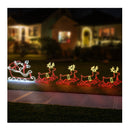 Christmas Light Led Motif Rope Lights Santa Riding 4 Reindeer
