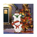 Christmas Light Sign Snowman With Stakes For Decoration