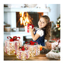Set Of 3 Christmas Lighted Gift Boxes With 60 Led Lights