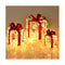 Set of 3 Christmas Lighted Gift Boxes with Waterproof Plug