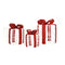 Set of 3 Christmas Lighted Gift Boxes with Waterproof Plug