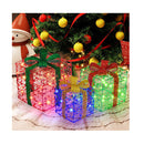 Christmas Lighted Gift Boxes Set Of 3 With Led Lights