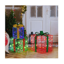 Christmas Lighted Gift Boxes Set Of 3 With Led Lights