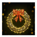 Christmas Lights 160 Led Motif Solar Wreath Xmas Decorations