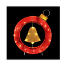 Christmas Lights 60Cm Motif 30 Led Bell Wreath Xmas Decorations