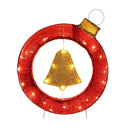 Christmas Lights 60Cm Motif 30 Led Bell Wreath Xmas Decorations