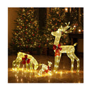 Christmas Lights Led 3Pcs Reindeer Family Xmas Decor
