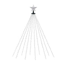 Christmas Lights Waterfall String Light 300 Led Star Topper