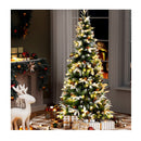 Christmas Tree 190Cm Pine Cones Led Flocking Xmas Tree 680 Tips