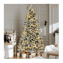 Christmas Tree 210Cm Snow Flocked Led Xmas Decoration 8 Light Modes