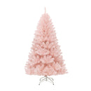 180cm Artificial Hinged Christmas Tree with Sturdy Metal Stand for Home