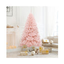 180cm Artificial Hinged Christmas Tree with Sturdy Metal Stand for Home