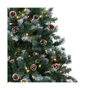210cm Pre Lit LED Christmas Tree with Pine Cones