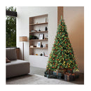 Christmas Tree 6Ft Xmas Decorations Green Led Light And Pine Cones