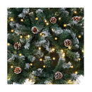 210cm Pre Lit LED Christmas Tree with Pine Cones