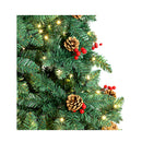 Christmas Tree 7Ft Xmas Decorations Green Led Light And Pine Cones