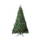 Christmas Tree 7Ft Xmas Decorations Green Led Light And Pine Cones