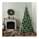 Christmas Tree 8Ft Snowy Xmas Decorations Home Decor Green 1400 Tips