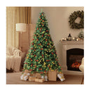 Christmas Tree 8Ft Xmas Decorations Green Led Light And Pine Cones