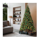 Christmas Tree 8Ft Xmas Decorations Green Led Light And Pine Cones