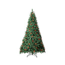 Christmas Tree 8Ft Xmas Decorations Green Led Light And Pine Cones