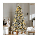 Christmas Tree Snow Flocked Led Xmas Decoration 8 Light Modes