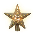 Christmas Tree Topper Star Snowflake Projector Party Glitter Gold