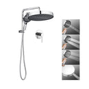 Chrome 13 Inch Twin Rain Shower Head With Shower Mixer Rail