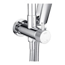 Chrome 13 Inch Twin Rain Shower Head With Shower Mixer Rail