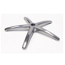 Chrome Chair Base With Black Castors