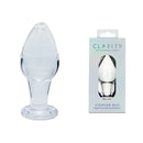 Clarity Utopian Bud Glass Butt Plug Clear
