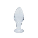 Clarity Utopian Bud Glass Butt Plug Clear