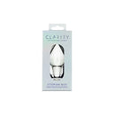 Clarity Utopian Bud Glass Butt Plug Clear