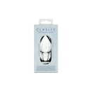 Clarity Utopian Bud Glass Butt Plug Clear