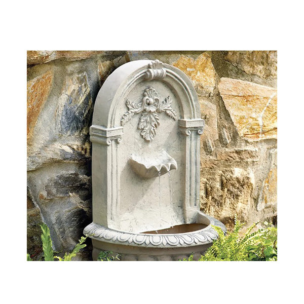 Classic Solar Water Fountain Wall Mount Or Freestanding With Lighting